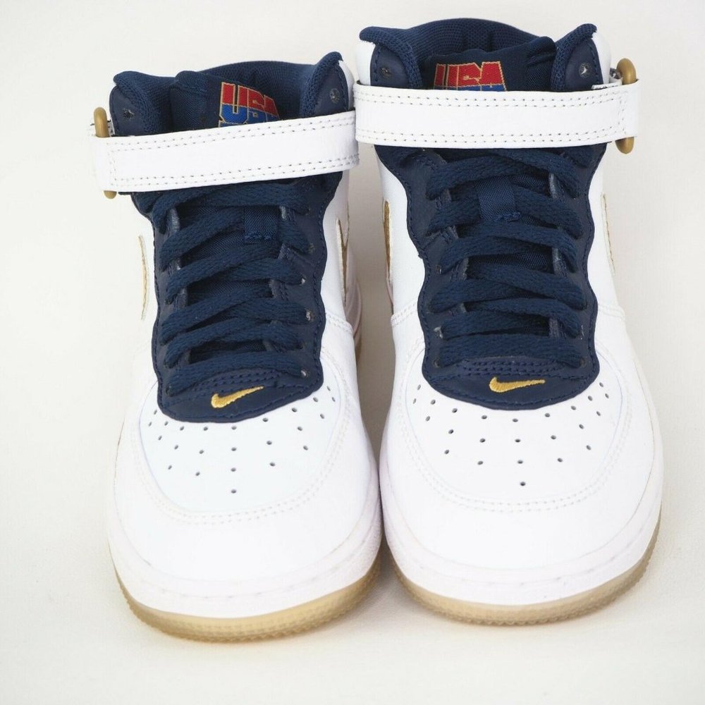 Nike Air Force 1 Mid PS Boys Shoes White USA - Picture 4 of 11